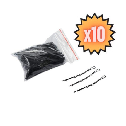 Karbowane wsuwki do włosów - z jedną kulką - czarne - 6cm - 10 000szt.